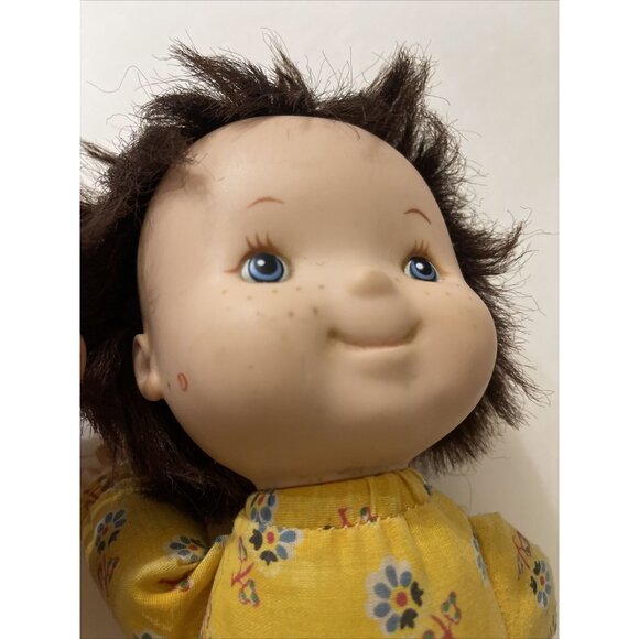 Vtg Play Pal Plastics 14in Toddler Doll Rooted Hair Plush rare Find Playpal - Picture 7 of 9